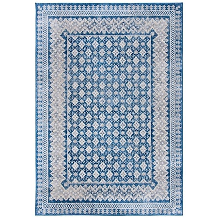 Safavieh 8 x 10 ft. Brentwood Power Loomed Rectangle Area Rug Navy & Beige BNT899N-8